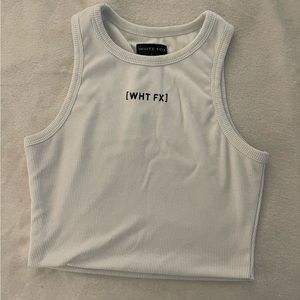White fox crop top